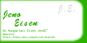 jeno eisen business card